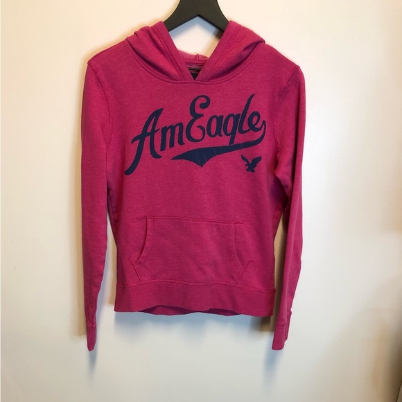 American Eagle Outfitters Tops - American Eagle Outfitters Logo Hooded Sweatshirt